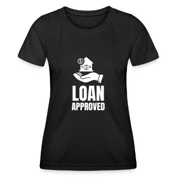 Loan Heartbeat - Loan Officer Mortgage Broker - Frauen Funktions-T-Shirt - Schwarz - Vorne - AI Model Female 172 light (172cm)