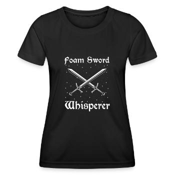 Jeu de rôle en direct pour PNJ et jeu de rôle RPG - T-shirt sport Femme - noir - Devant - AI Model Female 172 light (172cm)