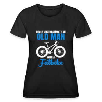 Fat Bike Old Man Fatbike - Frauen Funktions-T-Shirt - Schwarz - Vorne - AI Model Female 172 light (172cm)