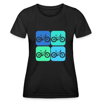 Fatbike retro Fat Bike - Frauen Funktions-T-Shirt - Schwarz - Vorne - AI Model Female 172 light (172cm)