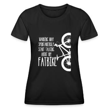 Fatbike Spruch Fat Bike - Frauen Funktions-T-Shirt - Schwarz - Vorne - AI Model Female 172 light (172cm)