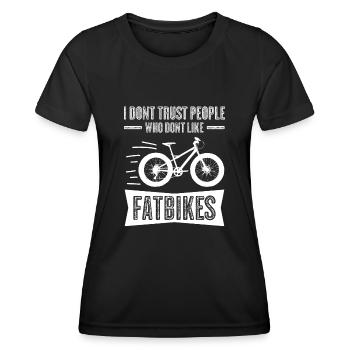 Fatbike Joke Fat Bike - Frauen Funktions-T-Shirt - Schwarz - Vorne - AI Model Female 172 light (172cm)