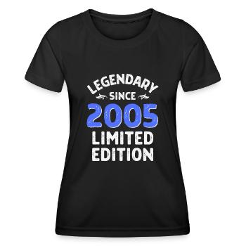 Legendär seit 2005 blau - Frauen Funktions-T-Shirt - Schwarz - Vorne - AI Model Female 172 light (172cm)