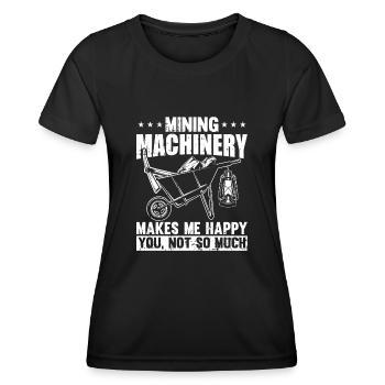 Mines d’or Mines d’or Heureux - T-shirt sport Femme - noir - Devant - AI Model Female 172 light (172cm)