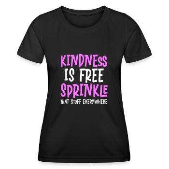 La gentillesse est gratuite, saupoudrez ce truc partout - T-shirt sport Femme - noir - Devant - AI Model Female 172 light (172cm)