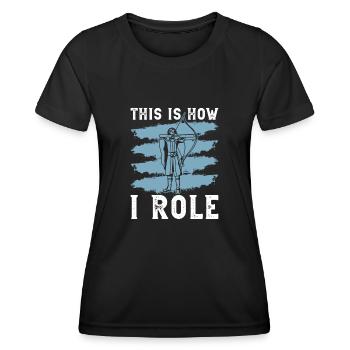 Rpg-rollenspiele Und Larping - Women's Functional T-Shirt - black - Front - AI Model Female 172 light (172cm)