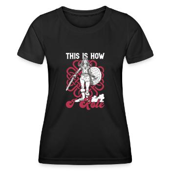 Rpg-rollenspiele Und Larper - Frauen Funktions-T-Shirt - Schwarz - Vorne - AI Model Female 172 light (172cm)