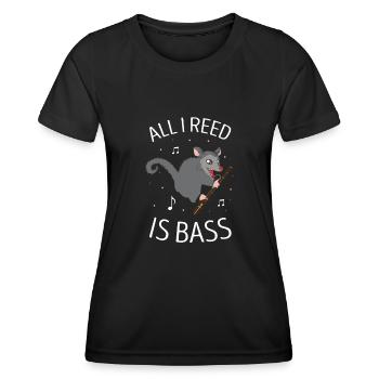 Woodwind instrument and bassoon wind instrument - Women's Functional T-Shirt - black - Front - AI Model Female 172 light (172cm)
