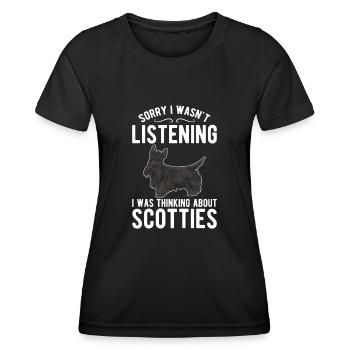 Scottish Terrier Scottie Dog - Women's Functional T-Shirt - black - Front - AI Model Female 172 light (172cm)
