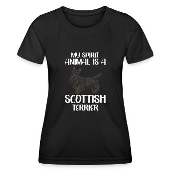 Scottish Terrier Scottie Dog - Women's Functional T-Shirt - black - Front - AI Model Female 172 light (172cm)