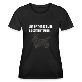 Scottish Terrier Scottie Dog - Women's Functional T-Shirt - black - Front - AI Model Female 172 light (172cm)