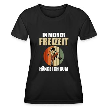 Bergsteigen Bouldern Klettern Kletterer - Frauen Funktions-T-Shirt - Schwarz - Vorne - AI Model Female 172 light (172cm)