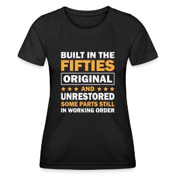 Built In Fifties 50's Birthday - Women's Functional T-Shirt - black - Front - AI Model Female 172 light (172cm)