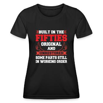 Built In Fifties 50's Birthday - Women's Functional T-Shirt - black - Front - AI Model Female 172 light (172cm)