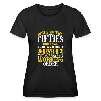 Built In Fifties 50's Birthday - Women's Functional T-Shirt - black - Front - AI Model Female 172 light (172cm)