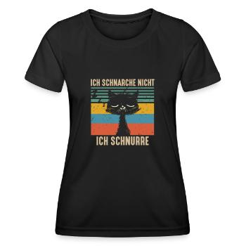 Ich Schnarche Nicht Ich Schnurre - Frauen Funktions-T-Shirt - Schwarz - Vorne - AI Model Female 172 light (172cm)