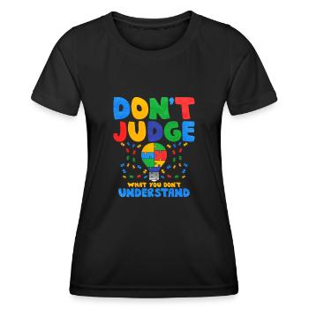 Cadeau autisme autisme - T-shirt sport Femme - noir - Devant - AI Model Female 172 light (172cm)