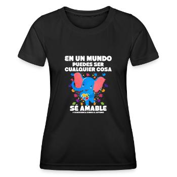 Autismus Autism Geschenk - Frauen Funktions-T-Shirt - Schwarz - Vorne - AI Model Female 172 light (172cm)