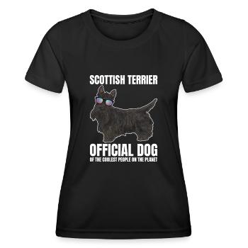 Scottish Terrier Scottie Dog - Women's Functional T-Shirt - black - Front - AI Model Female 172 light (172cm)