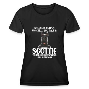 Scottish Terrier Scottie Dog - Women's Functional T-Shirt - black - Front - AI Model Female 172 light (172cm)