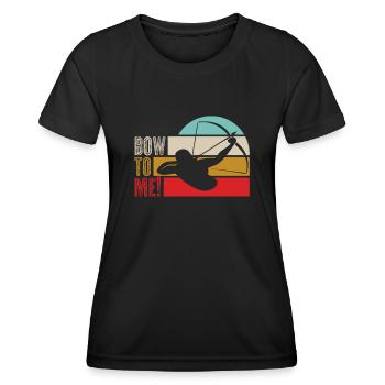 3D Archery Archer Tir à l’arc - T-shirt sport Femme - noir - Devant - AI Model Female 172 light (172cm)