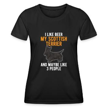 Scottish Terrier Scottie Dog - Women's Functional T-Shirt - black - Front - AI Model Female 172 light (172cm)