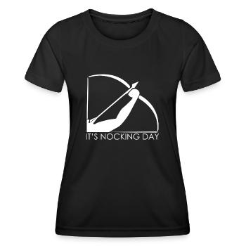Tir à l’arc 3D Tir à l’arc Tir à l’arc - T-shirt sport Femme - noir - Devant - AI Model Female 172 light (172cm)
