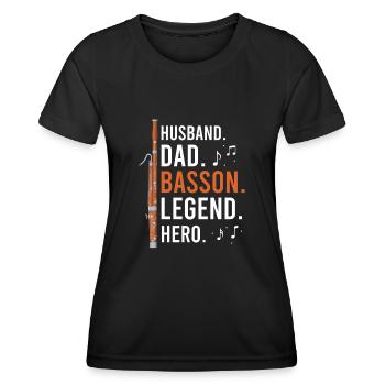 Woodwind instrument and bassoon wind instrument - Women's Functional T-Shirt - black - Front - AI Model Female 172 light (172cm)