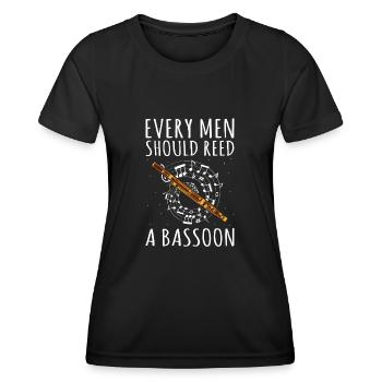 Woodwind instrument and bassoon wind instrument - Women's Functional T-Shirt - black - Front - AI Model Female 172 light (172cm)