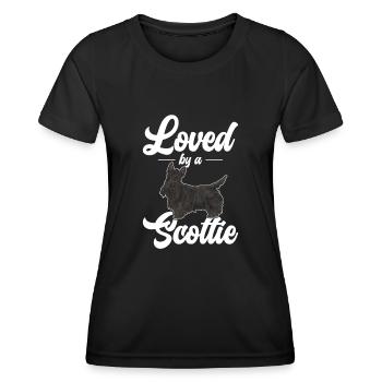 Scottish Terrier Scottie Dog - Women's Functional T-Shirt - black - Front - AI Model Female 172 light (172cm)