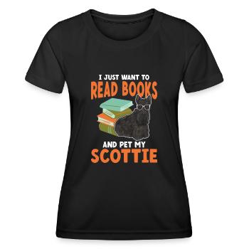Scottish Terrier Scottie Dog - Women's Functional T-Shirt - black - Front - AI Model Female 172 light (172cm)