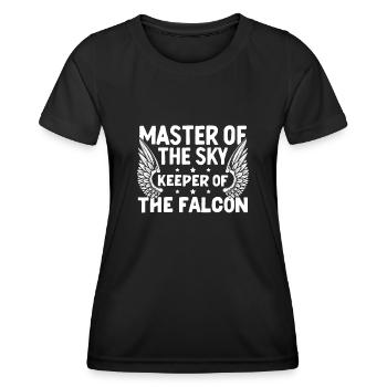 Meister Des Himmels Hüter Des Falken Falknerei - Frauen Funktions-T-Shirt - Schwarz - Vorne - AI Model Female 172 light (172cm)