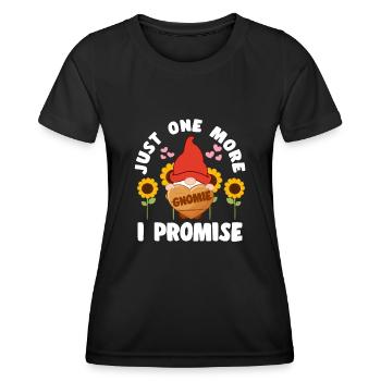 Juste un gnomie de plus que je promets à Elf Gnome Miniature - T-shirt sport Femme - noir - Devant - AI Model Female 172 light (172cm)