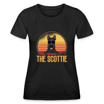 Scottish Terrier Scottie Dog - Women's Functional T-Shirt - black - Front - AI Model Female 172 light (172cm)