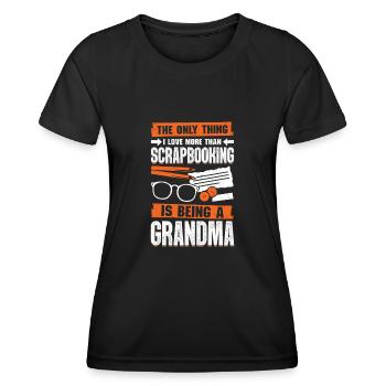 Scrapbooking Grand-mère Hobby Scrapbooker Cadeau - T-shirt sport Femme - noir - Devant - AI Model Female 172 light (172cm)