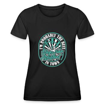 Meilleur assistant médical - T-shirt sport Femme - noir - Devant - AI Model Female 172 light (172cm)