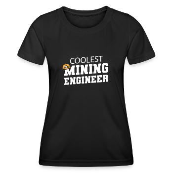 Ingénieur Ingénieur Minier - T-shirt sport Femme - noir - Devant - AI Model Female 172 light (172cm)