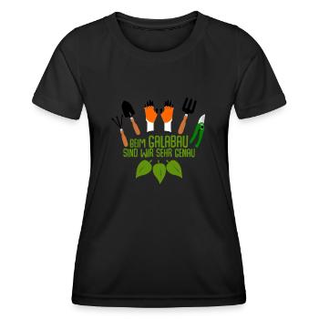 Galabauer Gartenbau Galabau Gärtner - Frauen Funktions-T-Shirt - Schwarz - Vorne - AI Model Female 172 light (172cm)
