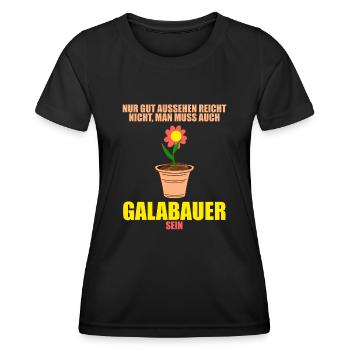 Galabauer Galabau Gärtner Blume Garten - Frauen Funktions-T-Shirt - Schwarz - Vorne - AI Model Female 172 light (172cm)