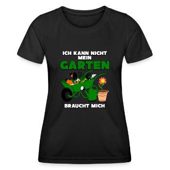 Galabauer Galabau Garten Gärtner - Frauen Funktions-T-Shirt - Schwarz - Vorne - AI Model Female 172 light (172cm)