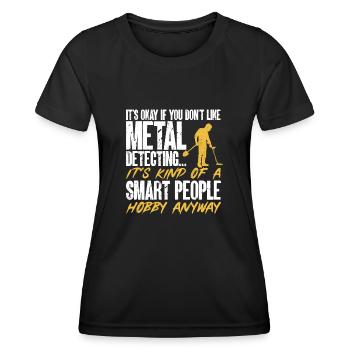 Détecteur de métaux Détection de métaux Chasse au trésor - T-shirt sport Femme - noir - Devant - AI Model Female 172 light (172cm)