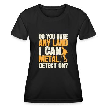 Détecteur de métaux Détection de métaux Chasse au trésor - T-shirt sport Femme - noir - Devant - AI Model Female 172 light (172cm)