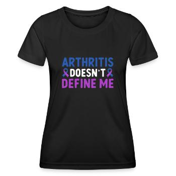 L’arthrite ne me définit pas rhumatoïde - T-shirt sport Femme - noir - Devant - AI Model Female 172 light (172cm)
