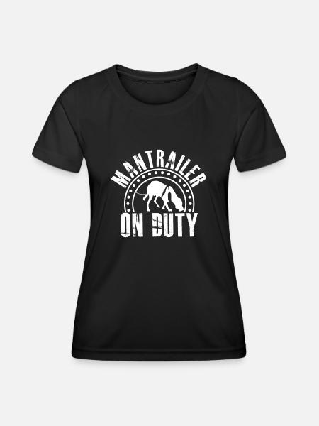 Mantrailing Suchhund Mantrailer - Frauen Funktions-T-Shirt - Schwarz