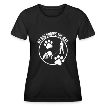 Mantrailing Hund Mantrailer Hunde - Frauen Funktions-T-Shirt - Schwarz - Vorne - AI Model Female 172 light (172cm)