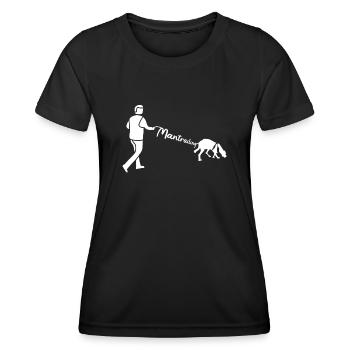 Mantrailing Leash Mantrailer Dogs - Women's Functional T-Shirt - black - Front - AI Model Female 172 light (172cm)