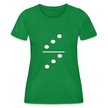 Domino Game Tile 3-3 - Drôle de costume de groupe - T-shirt sport Femme - vert - Devant - AI Model Female 172 dark (172cm)
