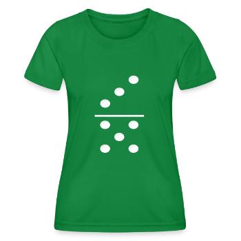 Domino Game Tile 3-5 - Drôle de costume de groupe - T-shirt sport Femme - vert - Devant - AI Model Female 172 dark (172cm)