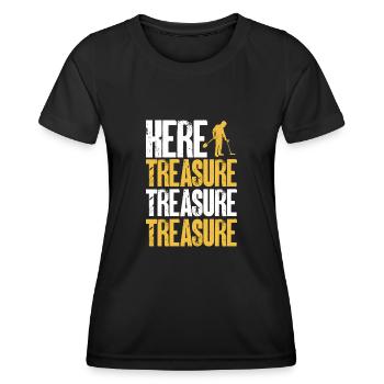 Détecteur de métaux Détection de métaux Chasse au trésor - T-shirt sport Femme - noir - Devant - AI Model Female 172 light (172cm)