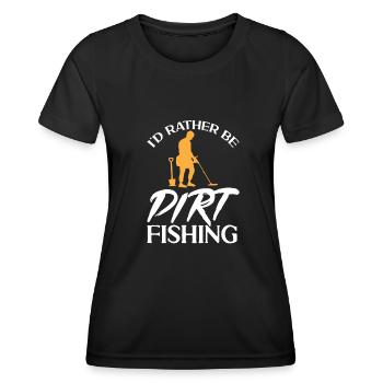 Détecteur de métaux Détection de métaux Chasse au trésor - T-shirt sport Femme - noir - Devant - AI Model Female 172 light (172cm)